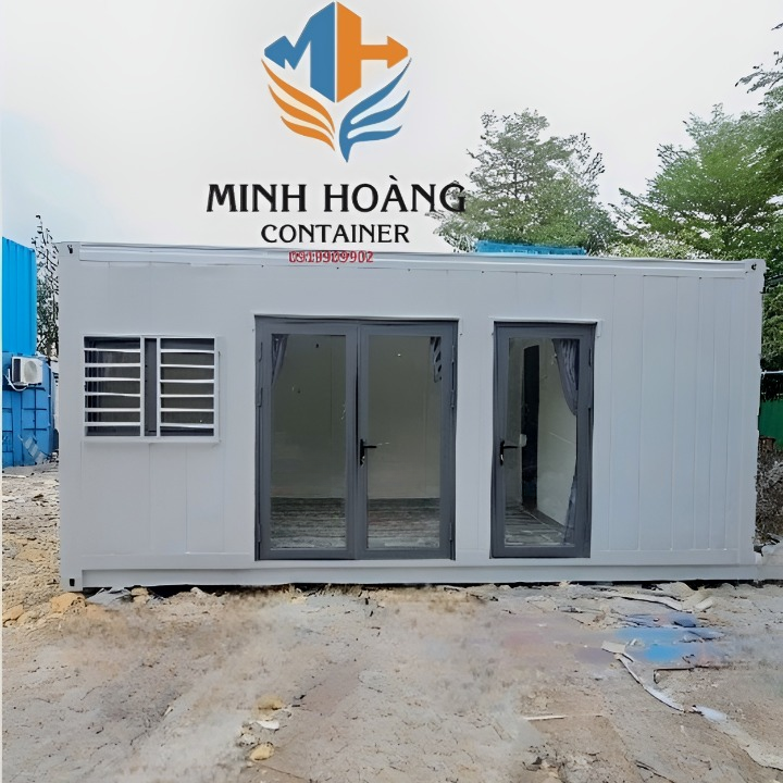 Container nhà ở, văn phòng 20 feet xám làm từ vỏ container lạnh